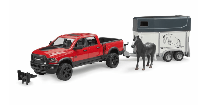 bruder - RAM 2500 Power Wagon mit Pferdeanhänger und 1 Pferd