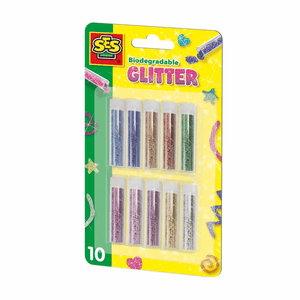 SES 00252 - Biologisch abbaubarer Glitzer – 10 Farben