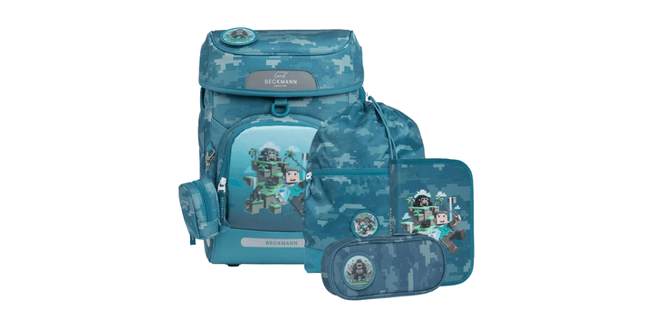 Beckmann Schulrucksack Plus Air 6-teiliges Set - Jungle Game