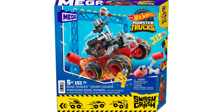 MEGA Hot Wheels Monster Trucks Bone Shaker Crash Set