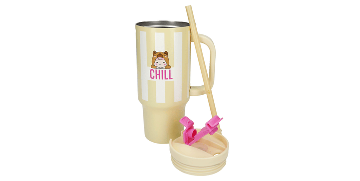 PENFection To Go Becher mit Strohhalm CHILL