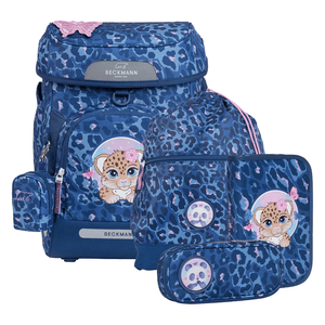 Beckmann Schulrucksack Plus Air 6-teiliges Set - Cheetah