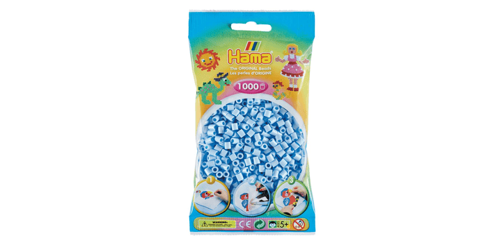 Perlenbeutel 1000 Stck. Pastell-Eisblau