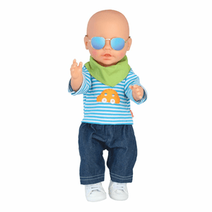 Heless Puppen-Jeans mit Streifenshirt - Gr. 35-45 cm