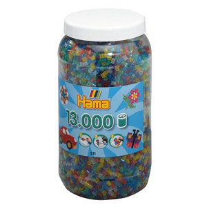 Dose mit 13.000 Perlen - Mix 54 Glitterbunt