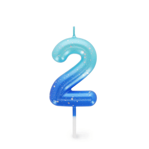 Legami Happy Birthday Candle - Tortenkerze - 2 - Blau