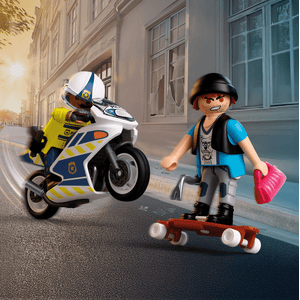 72079 Verfolgungsjagd mit Motorrad - Playmobil