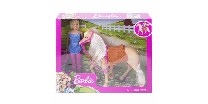 Barbie Barbie Puppe & Pferd (blonde Haare)