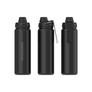 coocazoo Edelstahl-Trinkflasche Black - 0,7l