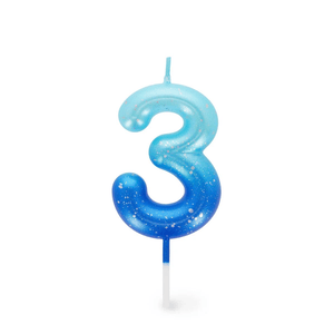 Legami Happy Birthday Candle - Tortenkerze - 3 - Blau