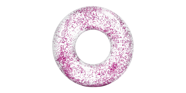 INTEX Schwimmreifen Transparent Glitter – Pink