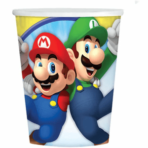 Amscan - 8 Becher "Super Mario"