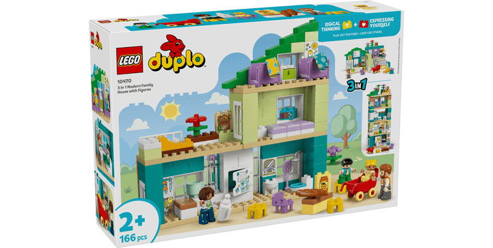 LEGO® DUPLO® 10470 Modernes Familienhaus mit Figuren – 3-in-1-Set