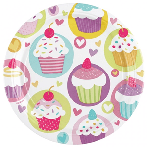 Cupcake - Pappteller - Partydekoration