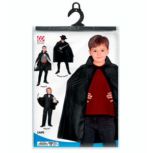 Widmann schwarzer Umhang Kindergröße - 100 cm Länge