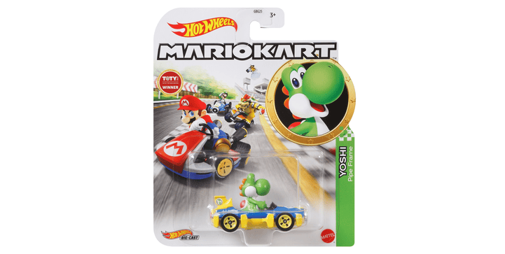 Hot Wheels Mario Kart die Cast: Yoshi Mach 8