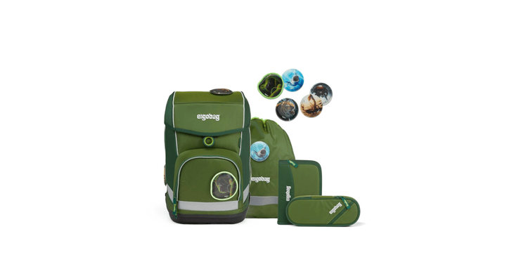 ergobag Cubo Schulranzen-Set Grüne MamBär