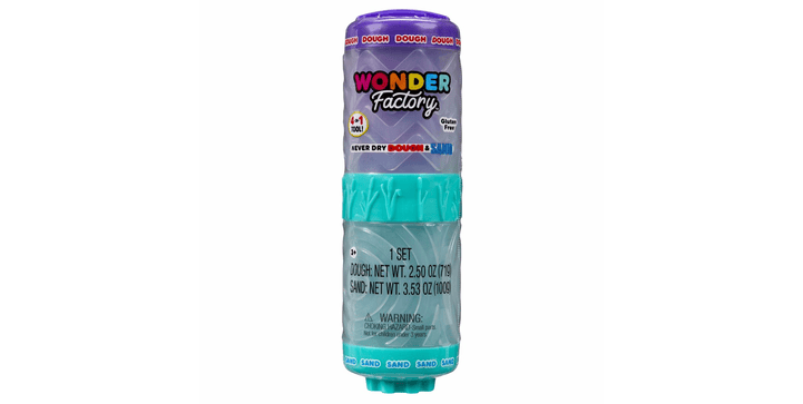 Wonder Factory Starter Set - Lila Knete + Blau-Grüner Sand
