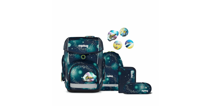 ergobag cubo Galaxy Glow Schulranzen-Set RaumfahrBär