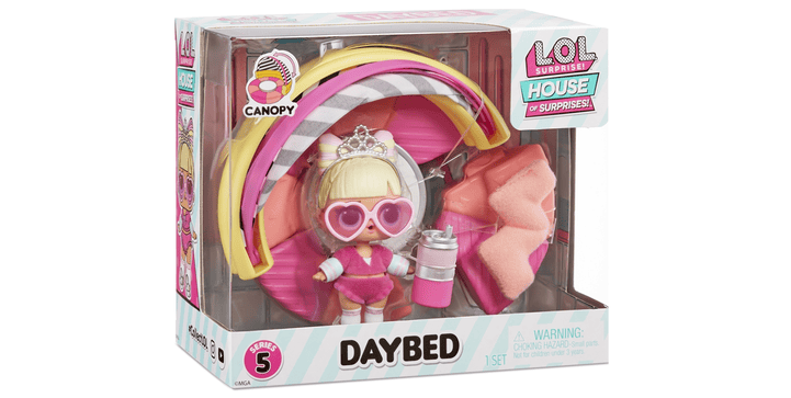 L.O.L Surprise Furniture Playset with Doll - Day Bed & Suite Princess