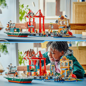 LEGO® City 60422 Hafen mit Frachtschiff