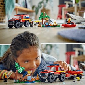LEGO® City 60412 Feuerwehrgeländewagen mit Rettungsboot