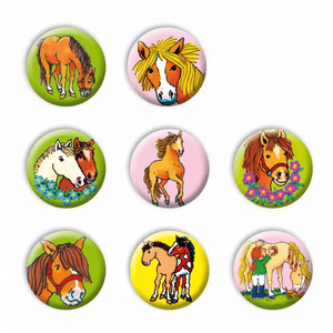 Mini-Button Set Pferd Mein Ponyhof 8-teilig