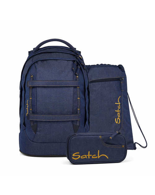 satch Pack Schulrucksack-Set Denim Blue