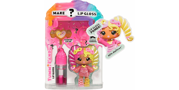 Yummiland Lip Gloss Doll- Mystery Color Change - Mila Mallows