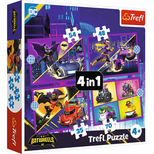Trefl 4 in 1 Puzzle - Warner Batwheels