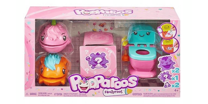 Mattel Pooparoos Familyroos Multi Pack Toilet / pink
