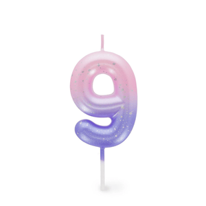 Legami Happy Birthday Candle - Tortenkerze - 9 - Pink