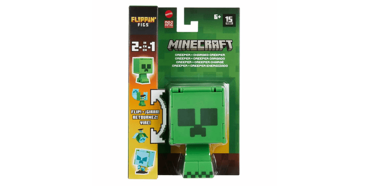 Minecraft Flippin' Figure Creeper + Charged Creeper