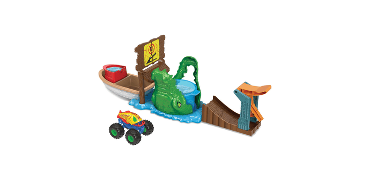 Hot Wheels Monster Trucks Color Shifters Sumpf-Attacke mit Farbwechsel-Auto