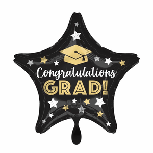 Anagram® Folienballon "Congratulations Grad!" Stars 43cm