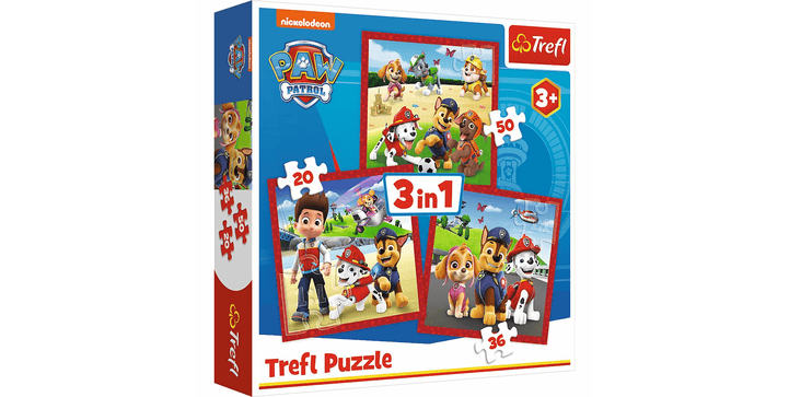 Trefl 3 in 1 Puzzle - Paw Patrol 