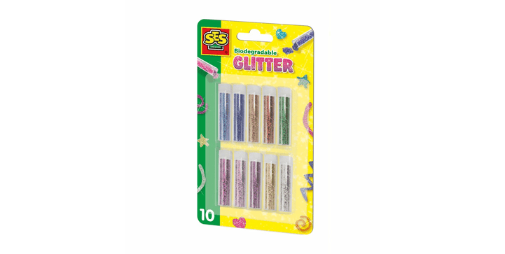 SES 00252 - Biologisch abbaubarer Glitzer – 10 Farben