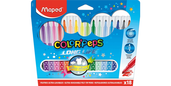 Maped Filzstifte COLOR'PEPS LONG LIFE x 18