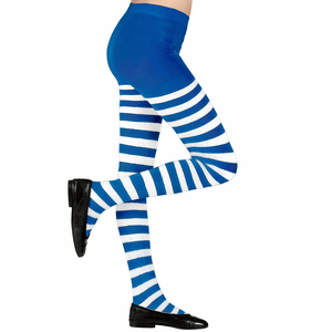 Widmann Strumpfhose weiß/blau gestreift 4-6 Jahre