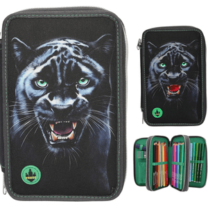 TOPModel 3 Fach Federtasche LED PANTHER