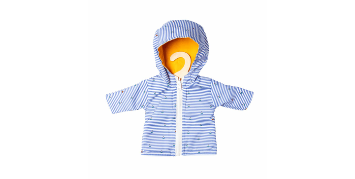 Heless 1525Heless Maritim Veste réversible pour Petite poupée, Jaune