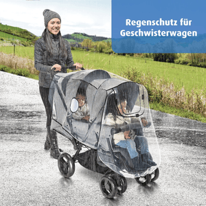 Reer - 73887 PEVA Regenschutz  für Geschwisterwagen
