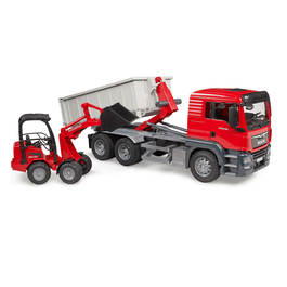 Bruder 03767 MAN TGS LKW mit Abrollcontainer und Schäffer Hoflader, 74,95 Bruder 03767 MAN TGS LKW mit Abrollcontainer und Schäffer Hoflader, 74,95