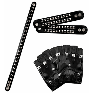 Widmann Biker Handschuhe + 2 Armbänder und Halsband
