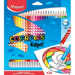 Maped Radierbare Buntstifte COLOUR'PEPS OOPS x 24