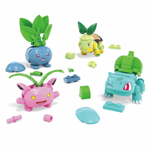 MEGA Pokémon 4er Set - Bisasam Chelast Hoppspross und Myrapla