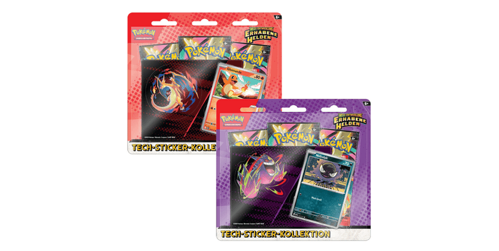 Pokémon Mega-Entwicklung - Erhabene Helden - Tech-Sticker-Kollektion - Glumanda oder Nebulak