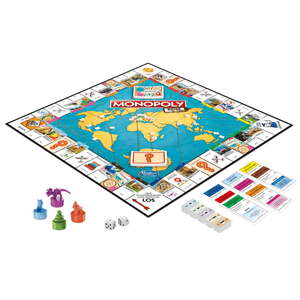 Hasbro Brettspiel Monopoly Reise um die Welt
