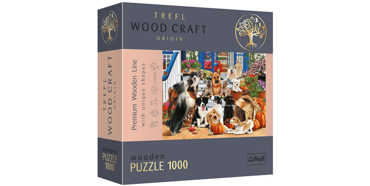 Trefl Premium Holzpuzzle: 1000 Teile - Doggy Friendship