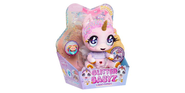 Glitter Babyz Unicorn Doll Pink Rainbow Jewels Daydreamer